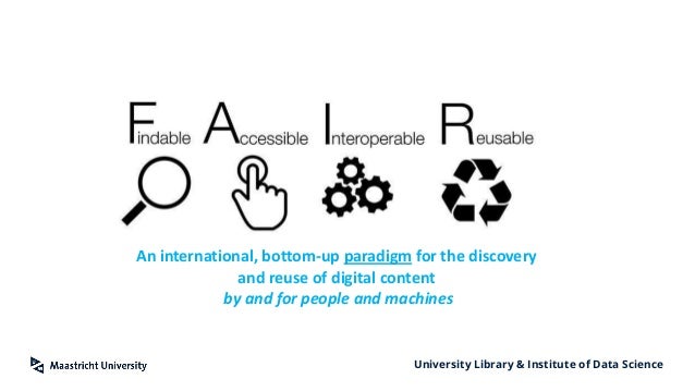 University Library & Institute of Data Science
An international, bottom-up paradigm for the discovery
and reuse of digital content
by and for people and machines
 