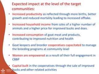 Out scaling of community-based breeding programs: Attractive and innovative approach to improving the lives of smallholder producers in low input systems