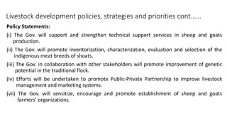 The status and characteristics of two populations of small East African goats of Tanzania