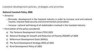 The status and characteristics of two populations of small East African goats of Tanzania