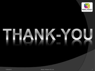 7/30/2010   Mobiz Infotech (P) Ltd.   7
 