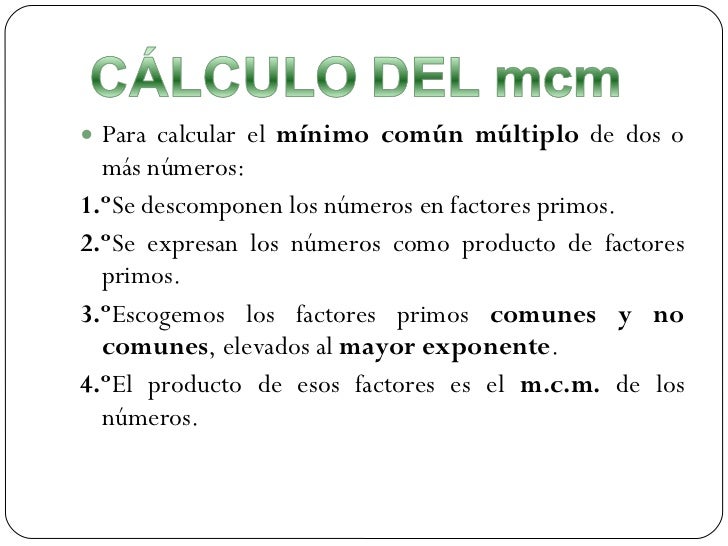 Cual Es El M.c.m De 4 Y 5