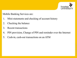 Copyright2013-2014
Mobile Banking Services are:
1. Mini-statements and checking of account history
2. Checking the balance
3. Recent transactions
4. PIN provision, Change of PIN and reminder over the Internet
5. Cash-in, cash-out transactions on an ATM
 