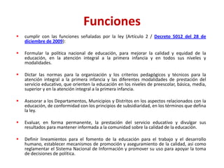 Viceministerio de educación preescolar básica y media 