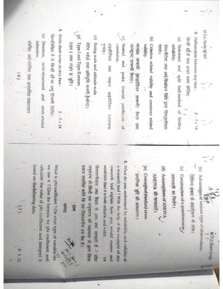 2nd Semester Papers, B.H.U., M.Ed.