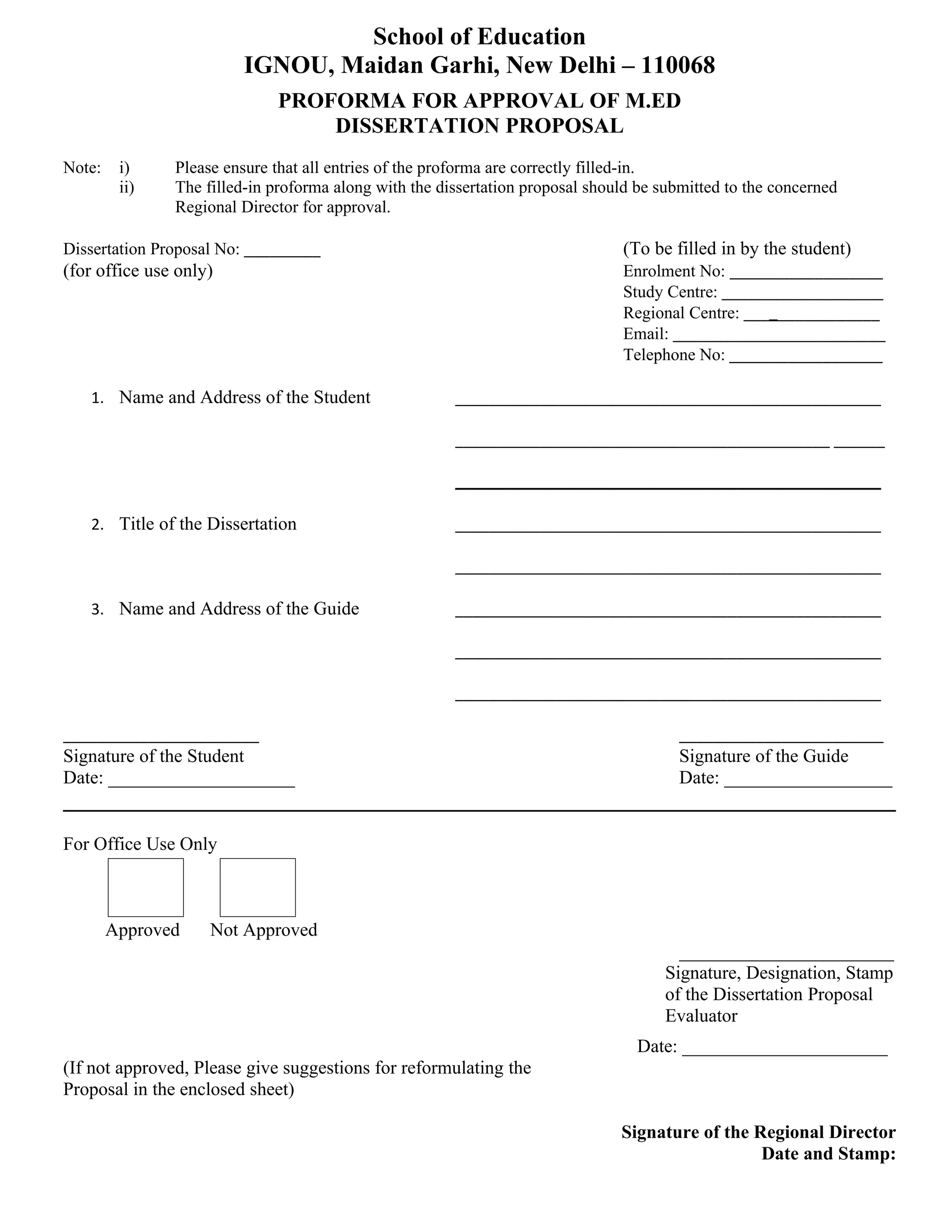 M.ed. proforma for approval | DOC