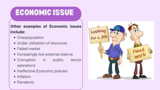 Economic Issues. Examples social issue moral issue and economic issue | PDF