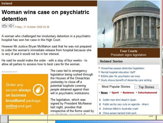Mental Health Act 2001: General Outline (March 2011)