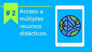 Acceso a
múltiples
recursos
didácticos
# 2