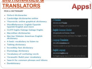 DICTIONARIES &
TRANSLATORS
 