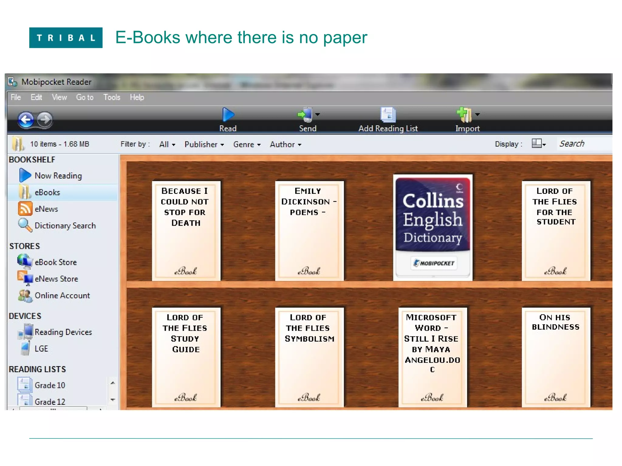 E-Books where there is no paper 