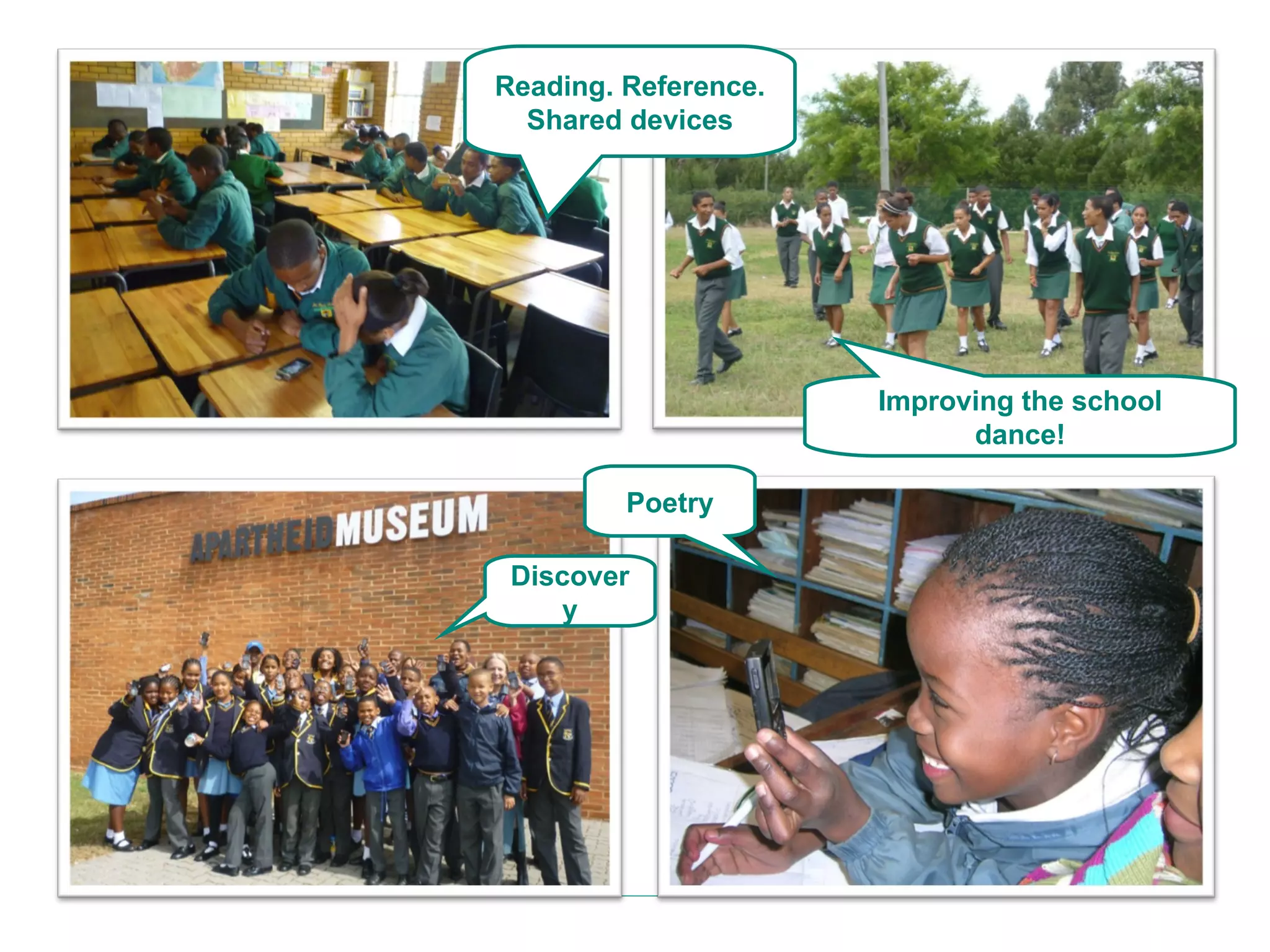 Reading. Reference. Shared devices Improving the school dance! Discovery Poetry 