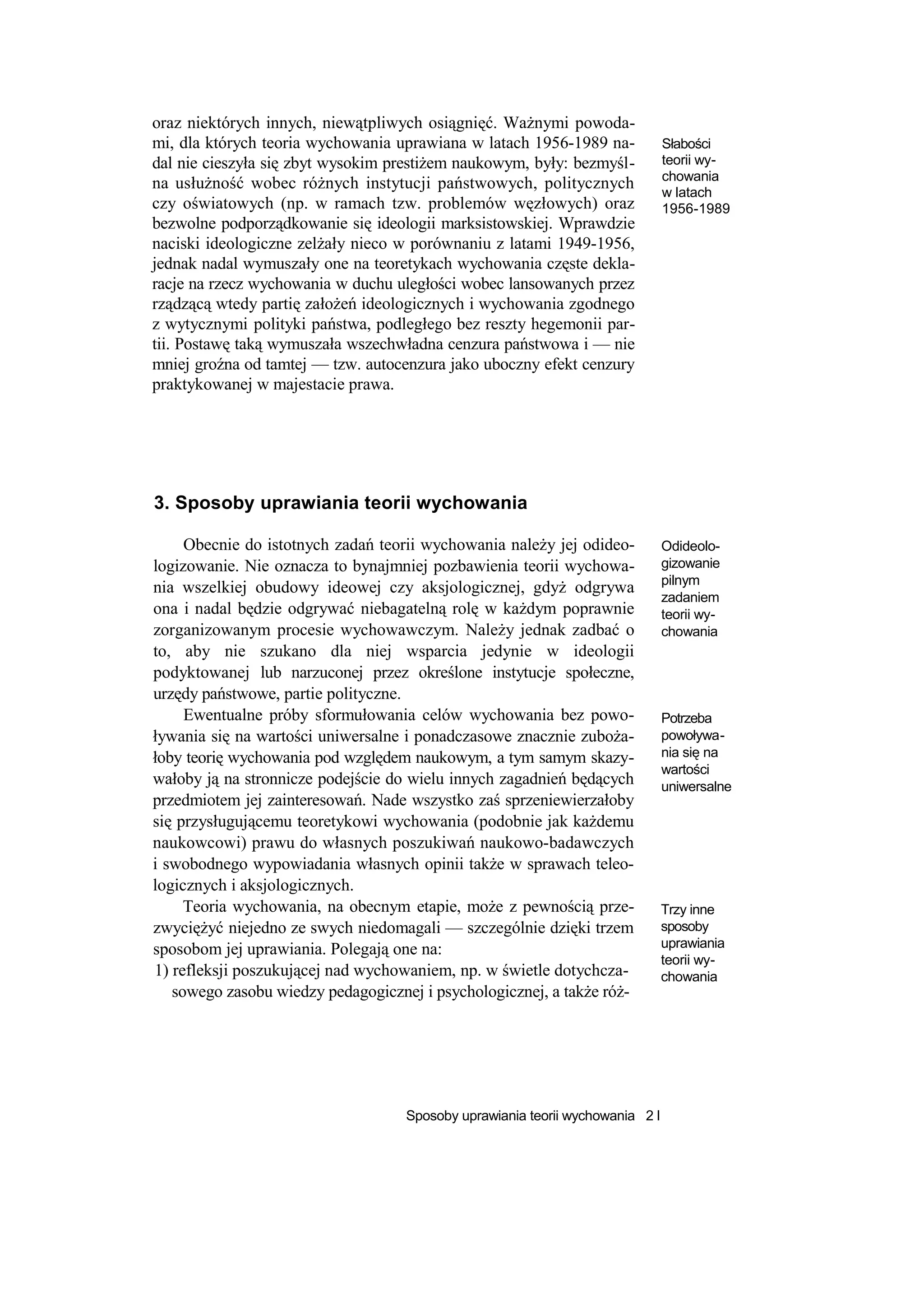 Teoria wychowania w zarysie (1) | PDF