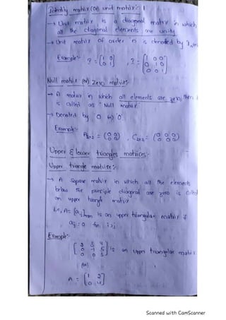 MATHEMATICS-matrices and determinants | PDF