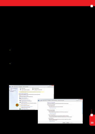 39
capítulo3
Estas opciones de accesibilidad (denominadas Centro de accesibilidad
en Windows 7) se encuentran dentro del Panel de control y están disponi-
bles dentro de las configuraciones estándar. Son un ejemplo claro de dise-
ño universal.
Uno de los mayores inconvenientes que se presentan para una persona
con dificultades en la operación de un teclado estándar es la repetición de
caracteres. Si la persona presiona una tecla durante un determinado tiem-
po, el carácter correspondiente se repetirá en la aplicación en uso.
Otra dificultad que comúnmente aparece es la necesidad de presionar
más de una tecla al mismo tiempo para ejecutar alguna función específica
(teclas Shift, Ctrl, Fn, Alt).
Dentro del Centro de accesibilidad, en la opción Facilitar el uso del te-
clado, se encuentran dos opciones que dan solución a estos inconvenientes:
	Activar teclas especiales. Evita la necesidad de presionar dos teclas
al mismo tiempo, como en el caso de las teclas Shift, Ctrl o Alt. Con
esta ayuda, se presiona sólo una tecla a la vez. Esta opción puede
utilizarse con adaptaciones tales como: palillos bucales, manuales,
casquetes, protectores acrílicos de teclado o atril.
	Activar teclas filtro. Esta opción permite reducir la velocidad de
repetición de caracteres o directamente anularla. Entrando en la
configuración de esta opción podremos ir graduando la sensibili-
dad del teclado según cada necesidad. Se puede definir el tiempo
mínimo de presión de una tecla para que el sistema la tome en
cuenta (evitando que se incorporen caracteres tecleados por error)
y también el tiempo máximo de presión de cada tecla sin que ocu-
rran repeticiones.
 