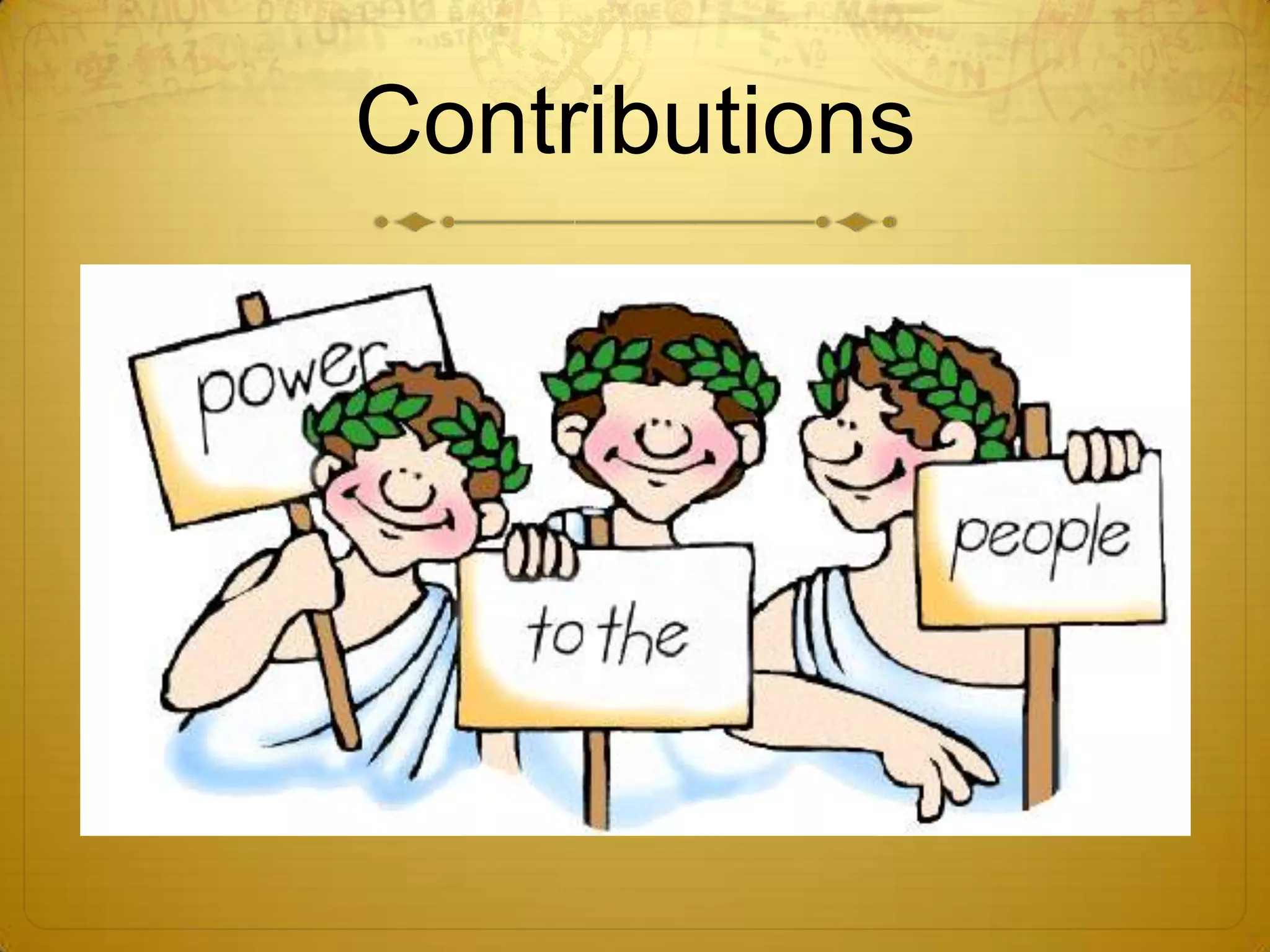 Contributions
 