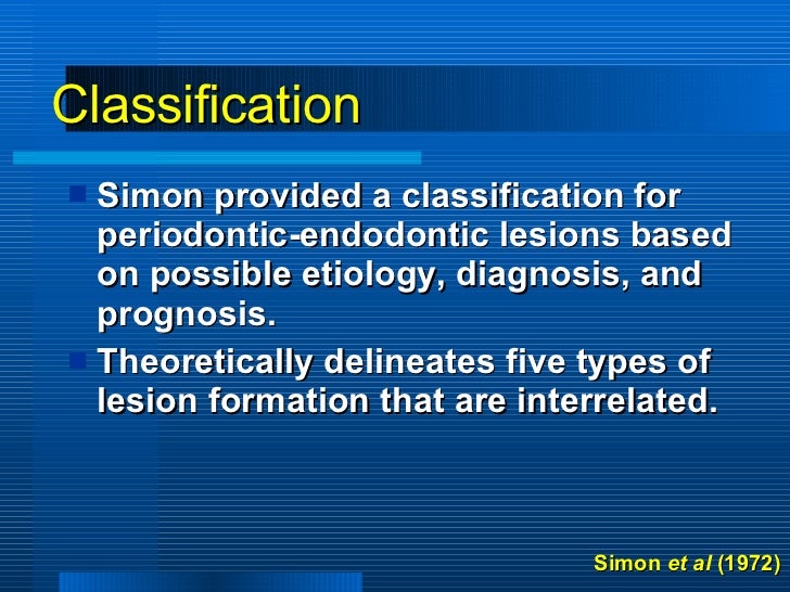 periodontitis associated with endodontic lesions