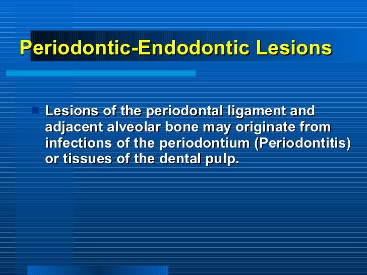 periodontitis associated with endodontic lesions