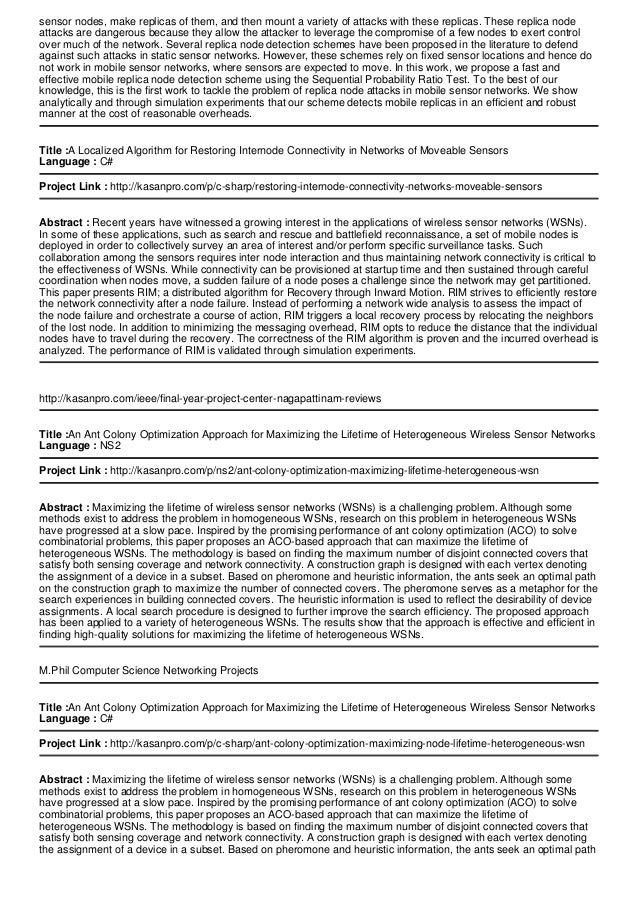 M.phil thesis in networking