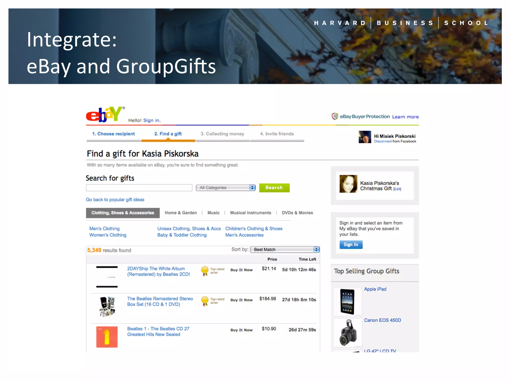 Integrate:	
  
eBay	
  and	
  GroupGi`s	
  
 