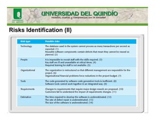 Risks Identification (II)
 