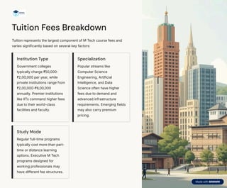 M Tech Course Fees Explained – Tuition, Hostel, and Other Charges | PDF