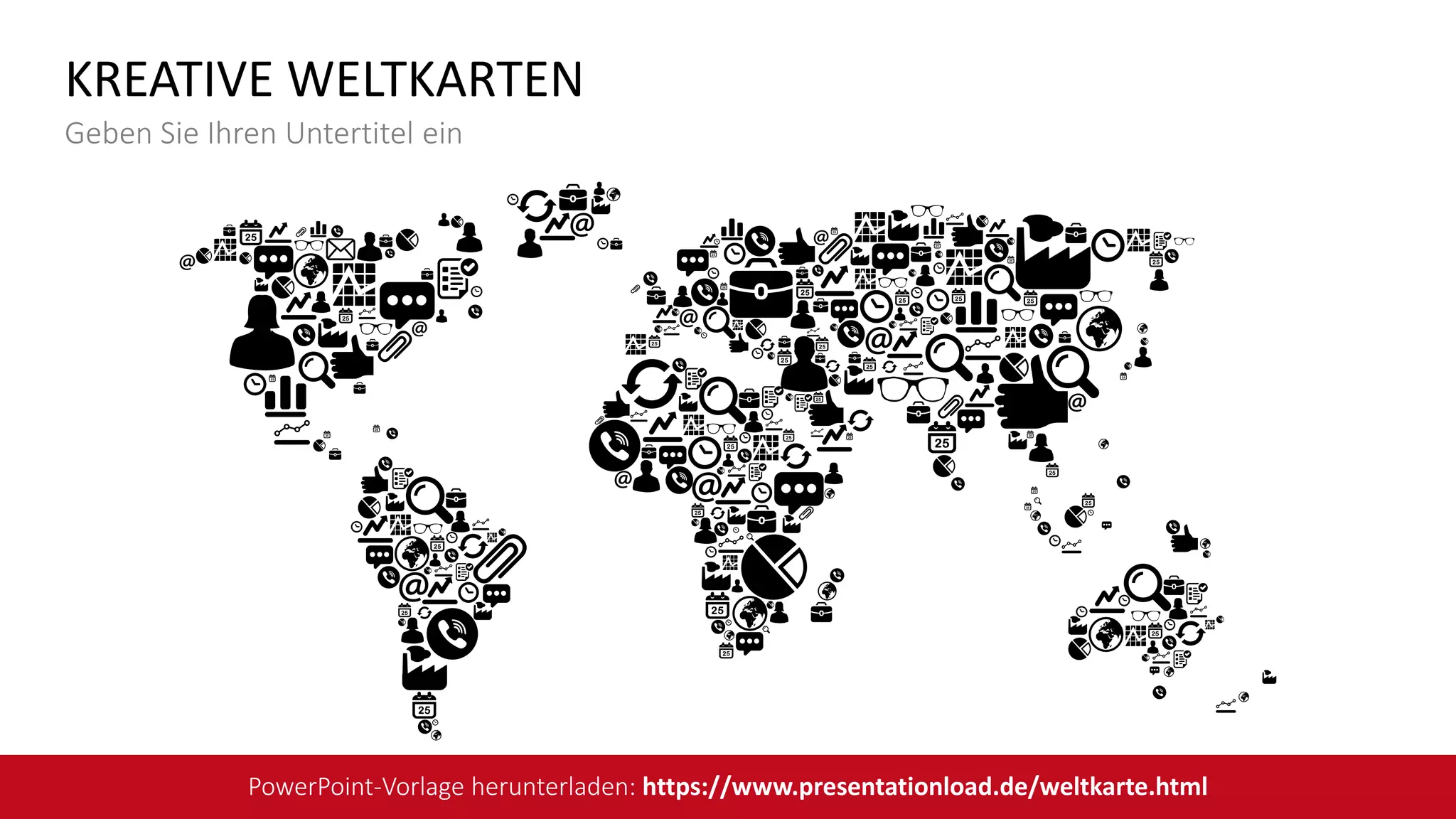 KREATIVE WELTKARTEN
Geben Sie Ihren Untertitel ein
PowerPoint-Vorlage herunterladen: https://www.presentationload.de/weltkarte.html
 