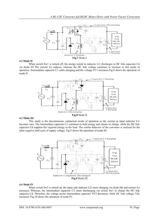 A BL-CSC Converter fed BLDC Motor Drive with Power Factor Correction | PDF