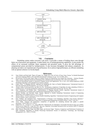 Scheduling Using Multi Objective Genetic Algorithm | PDF