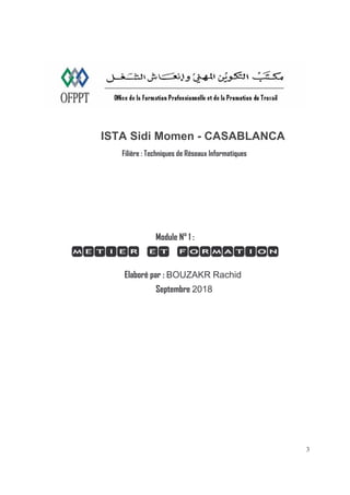 3
ISTA Sidi Momen - CASABLANCA
!
# $ BOUZAKR Rachid
$ # 2018
 
