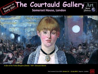 The Courtauld Gallery
Somerset House, London
First created 12 Jun 2019. Version 1.0 - 12 July 2019. Daperro. London.
A Bar at the Folies Bergere (Detail). 1881. Edouard Manet.
 