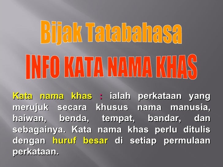 Aplikasi Kata Nama Khas