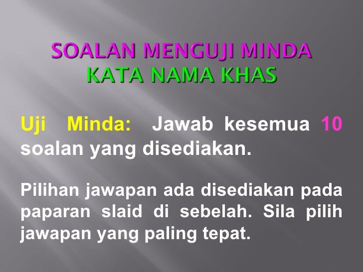 Aplikasi Kata Nama Khas