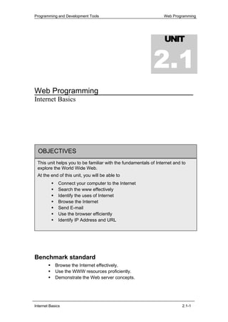 2.1 Web Programming - InternetBasics | PDF