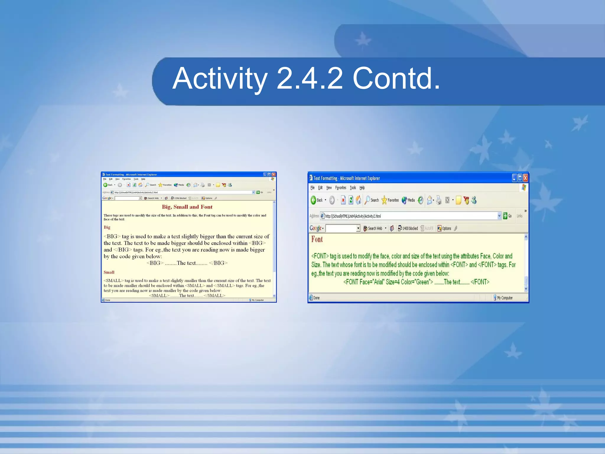 Activity 2.4.2 Contd. 