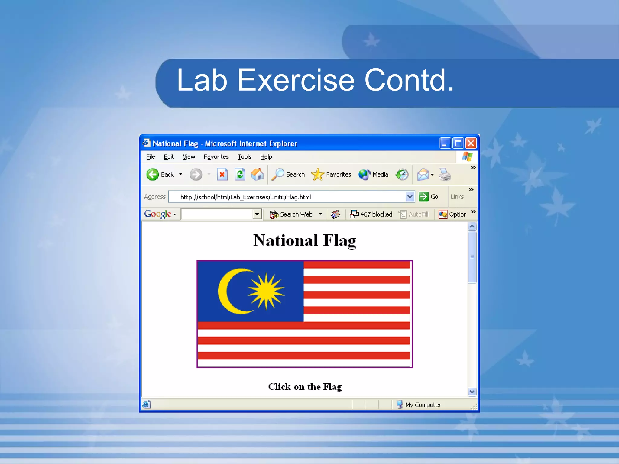 Lab Exercise Contd. 