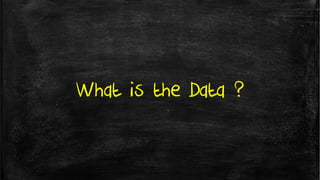What is the Data ?
 