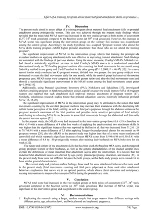 Effect of a Training Program about Maternal Fetal Attachment Skills on ...