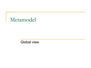 Metamodel Global view 