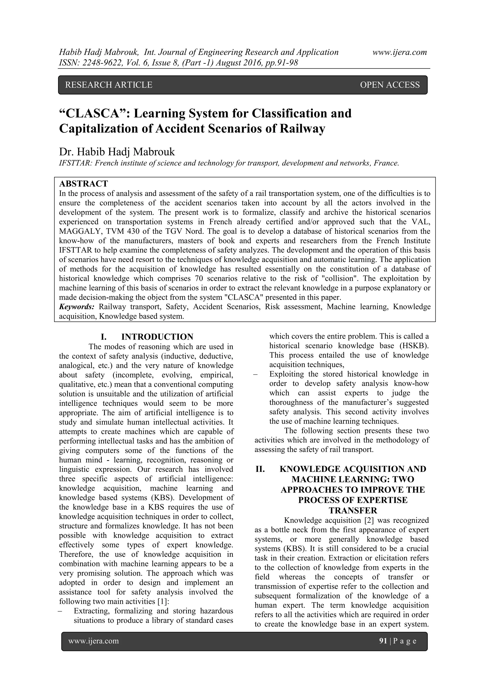 “CLASCA”: Learning System for Classification and Capitalization of ...