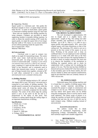 Design and Fabrication of Square Hole Drilling Machine | PDF