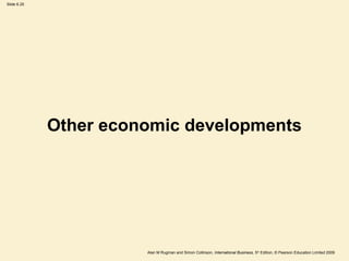 Slide 6.25
Alan M Rugman and Simon Collinson, International Business, 5th
Edition, © Pearson Education Limited 2009
Other economic developments
 