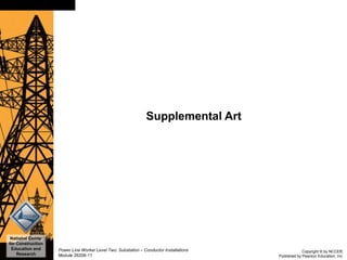 Copyright © by NCCER,
Published by Pearson Education, Inc.
Power Line Worker Level Two: Substation – Conductor Installations
Module 26206-11
National Center
for Construction
Education and
Research
Slide 24
Supplemental Art
 
