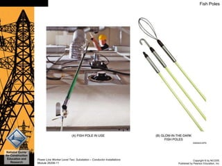 Copyright © by NCCER,
Published by Pearson Education, Inc.
Power Line Worker Level Two: Substation – Conductor Installations
Module 26206-11
National Center
for Construction
Education and
Research
Slide 42 Fish Poles
 