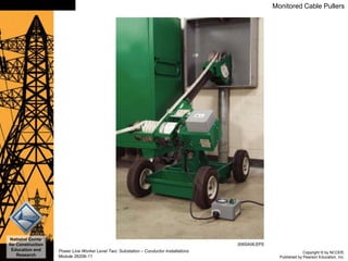 Copyright © by NCCER,
Published by Pearson Education, Inc.
Power Line Worker Level Two: Substation – Conductor Installations
Module 26206-11
National Center
for Construction
Education and
Research
Slide 45 Monitored Cable Pullers
 