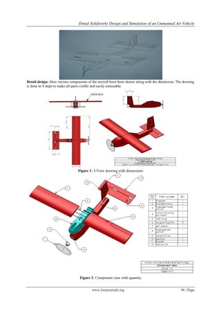 Detail Solidworks Design and Simulation of an Unmanned Air Vehicle | PDF