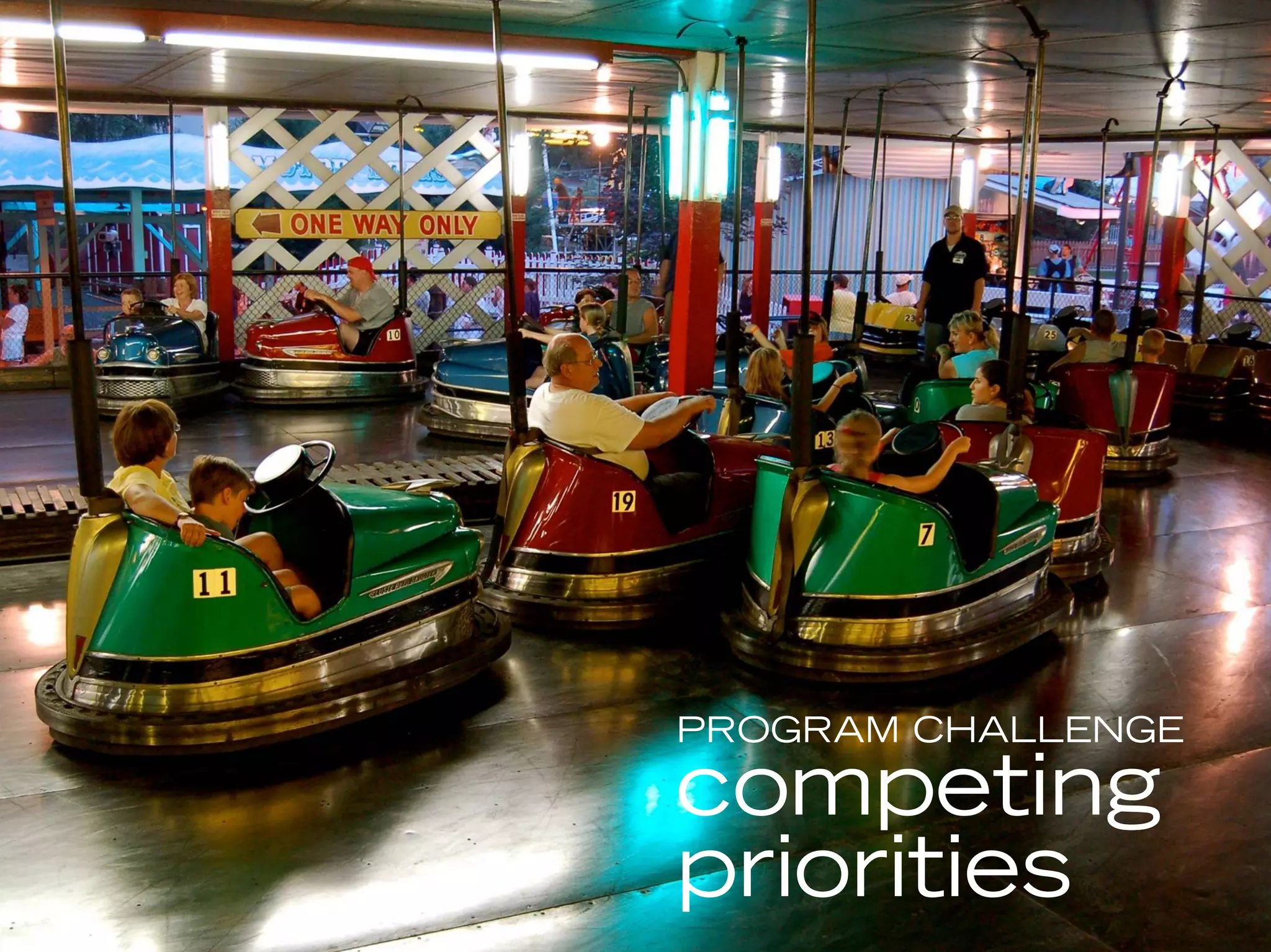 PROGRAM CHALLENGE

competing
priorities          20
 