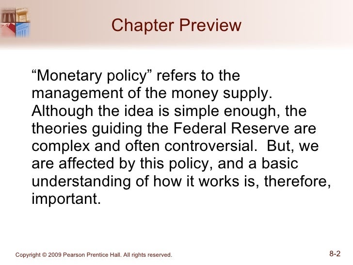 Chapter 08 Conduct Of Moary Policy Tools Goals Strategy And Ta Chapter 08 Conduct Of Moary Policy Tools Goals Strategy And Ta