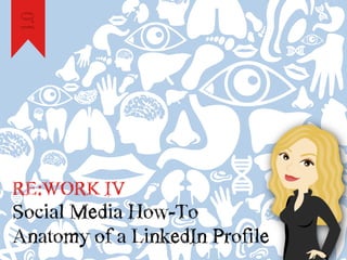 RE:WORK  IV
Social  Media  How-To
Anatomy  of  a  LinkedIn  Profile
1.0
 