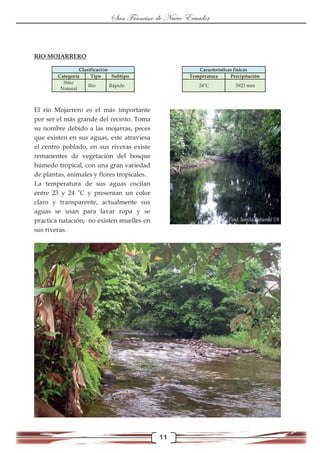RIO MOJARRERO
Clasificaciόn Características físicas
Categoría Tipo Subtipo Temperatura Precipitación
Sitio
Natural
Rio Ráp...